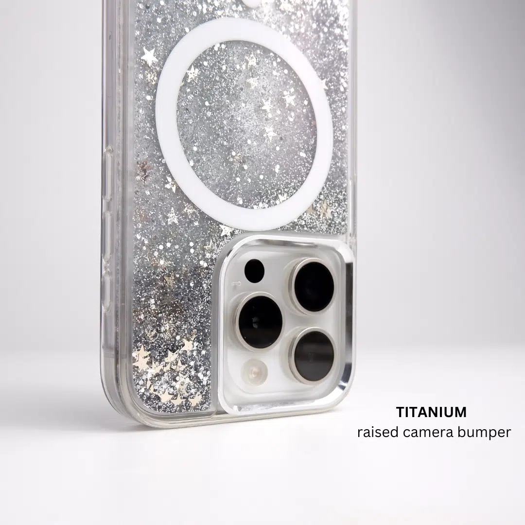 GALADO Sparkle Elite Silver glitter phone case with shimmer finish Malaysia