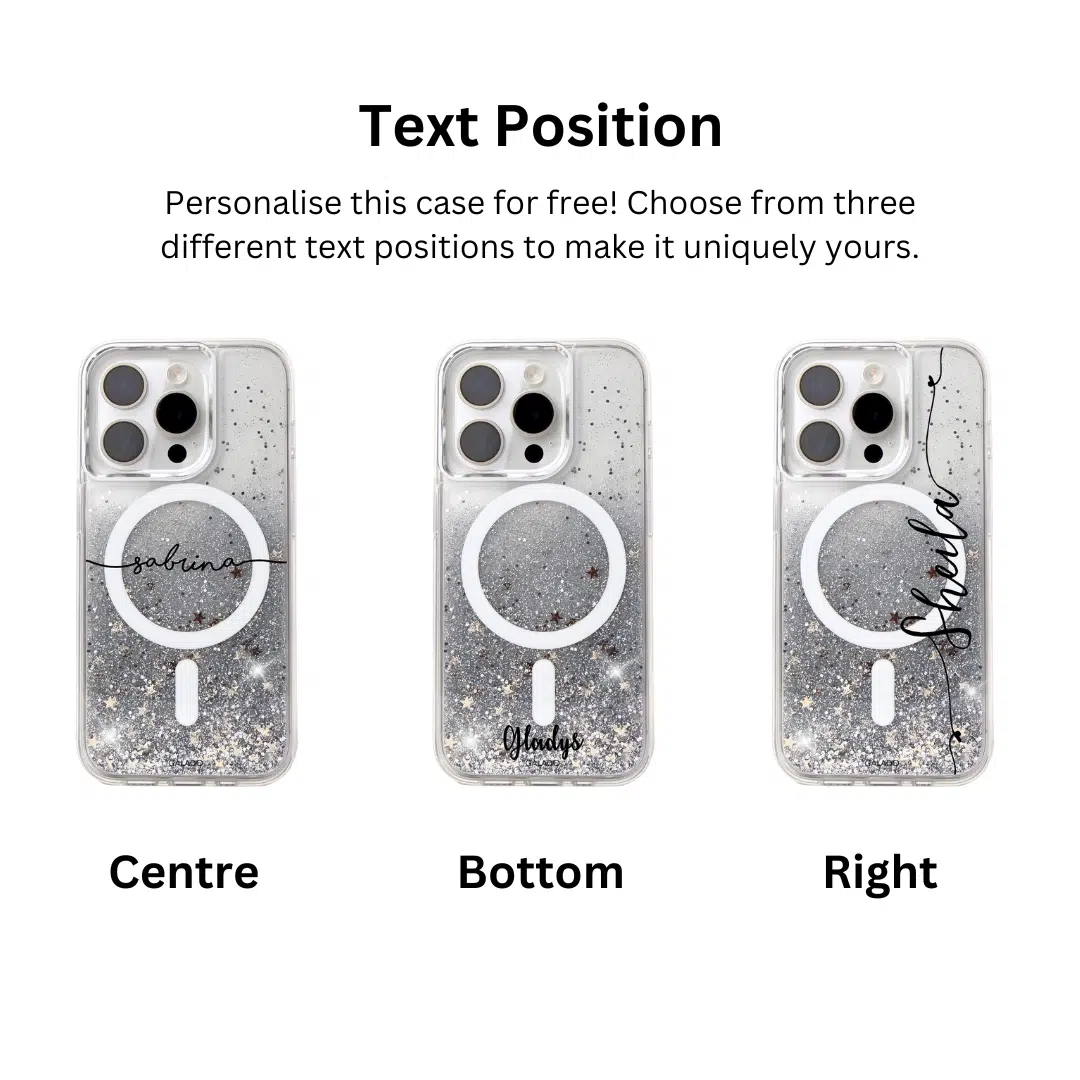 GALADO Sparkle Elite Silver glitter phone case with shimmer finish Malaysia