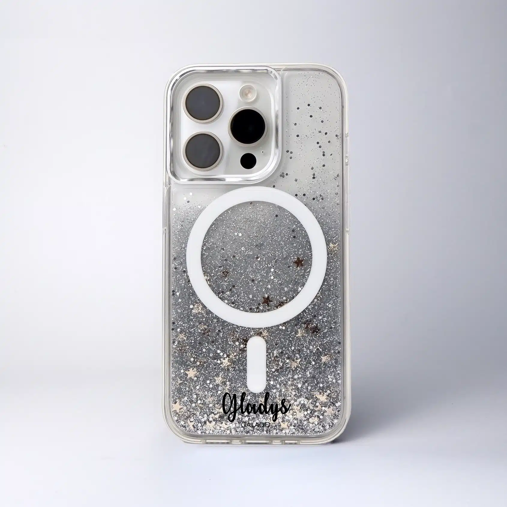 GALADO Sparkle Elite Silver glitter phone case with shimmer finish Malaysia