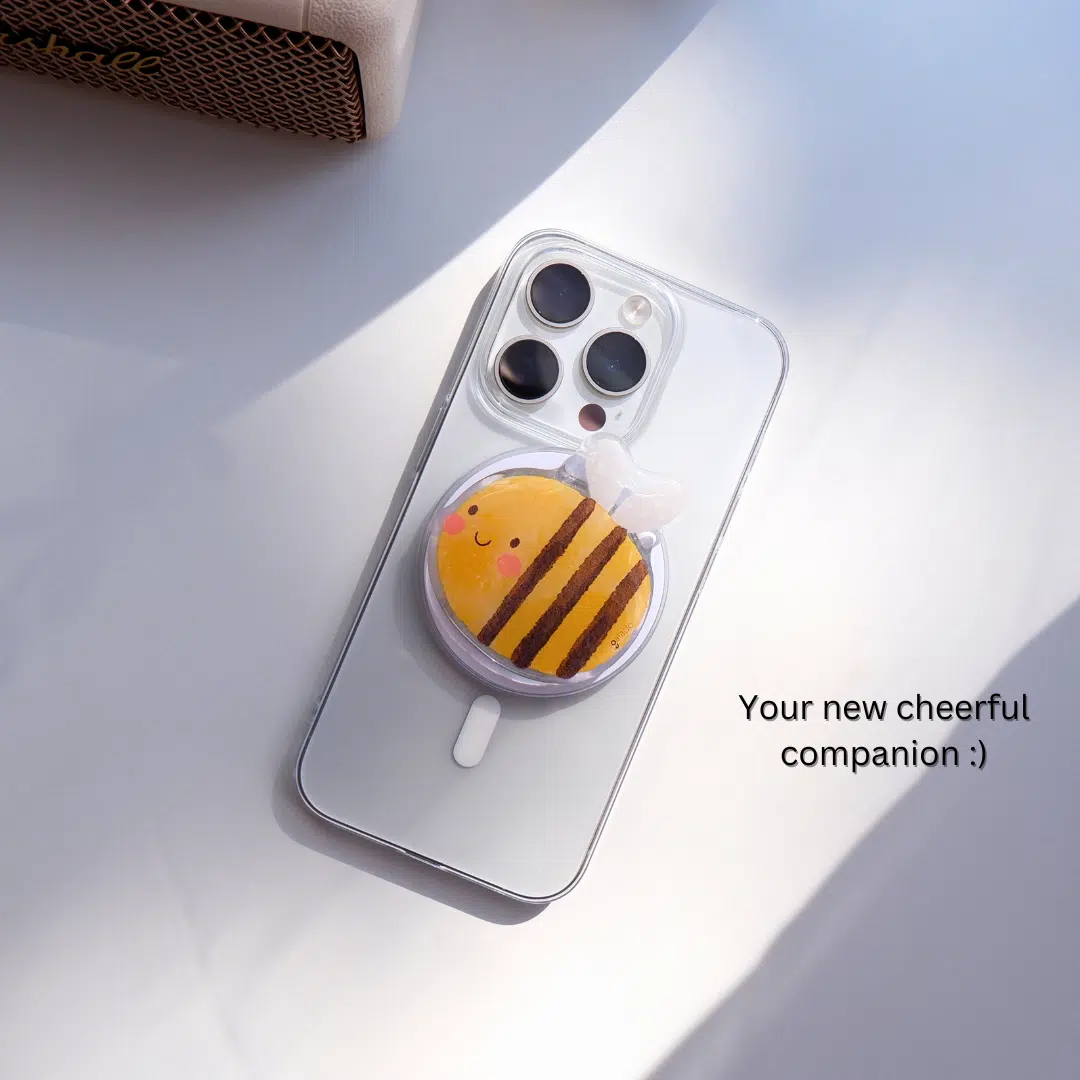 GALADO Happy Bee MagSafe phone grip with cute bee design Malaysia