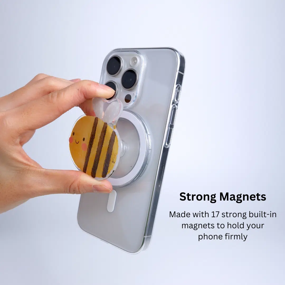 GALADO Happy Bee MagSafe phone grip with cute bee design Malaysia