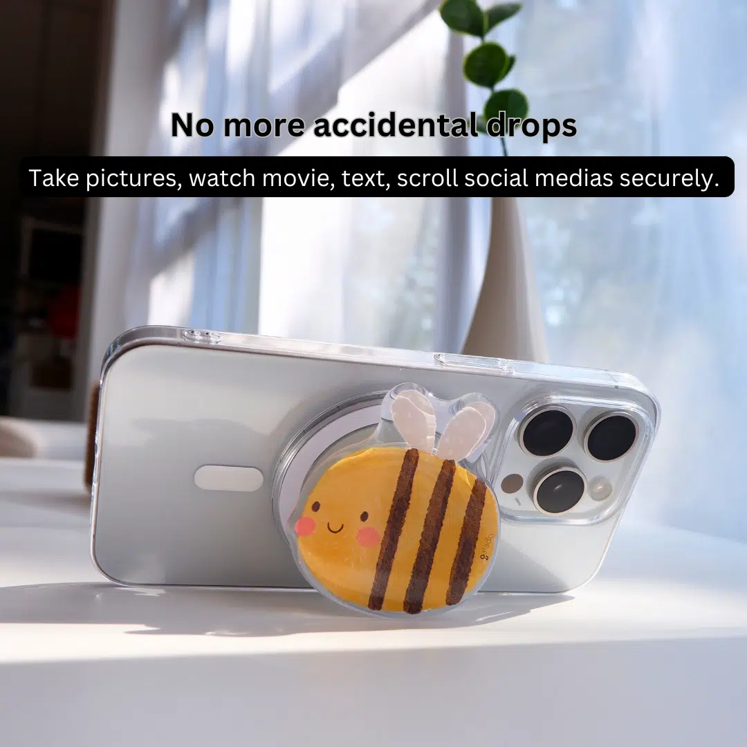 GALADO Happy Bee MagSafe phone grip with cute bee design Malaysia