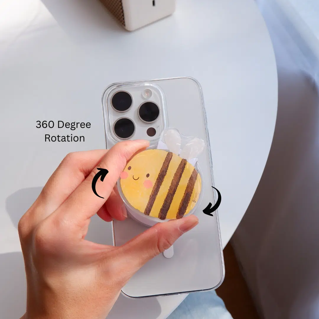 GALADO Happy Bee MagSafe phone grip with cute bee design Malaysia