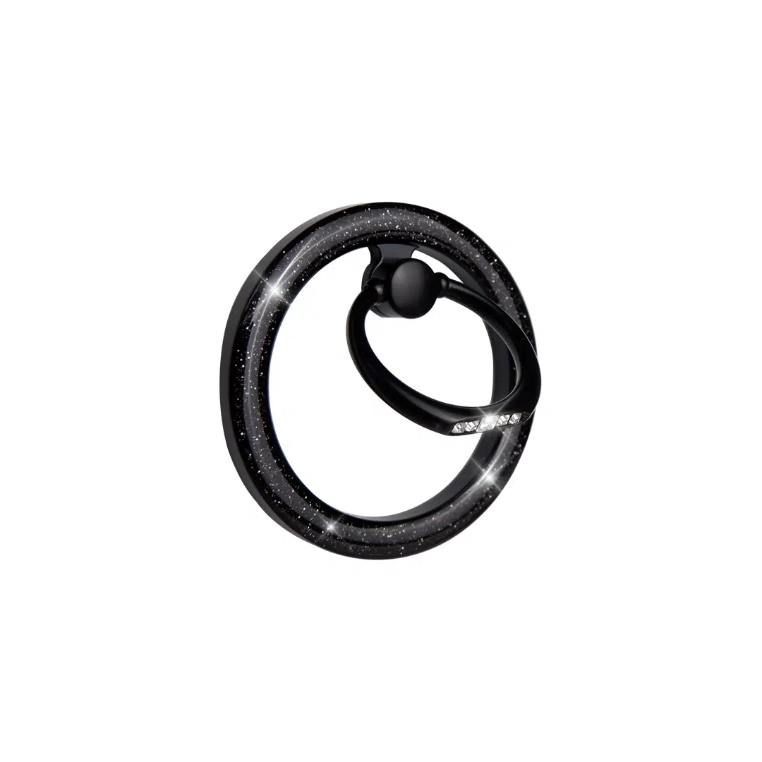 GALADO MagSafe ring stand Midnight Glimmer sparkly black matte with 16 magnets