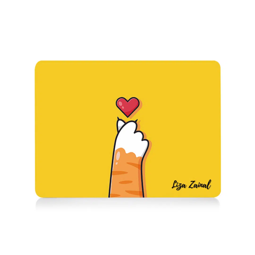GALADO Paw Heart custom name MacBook case with personalised text Malaysia