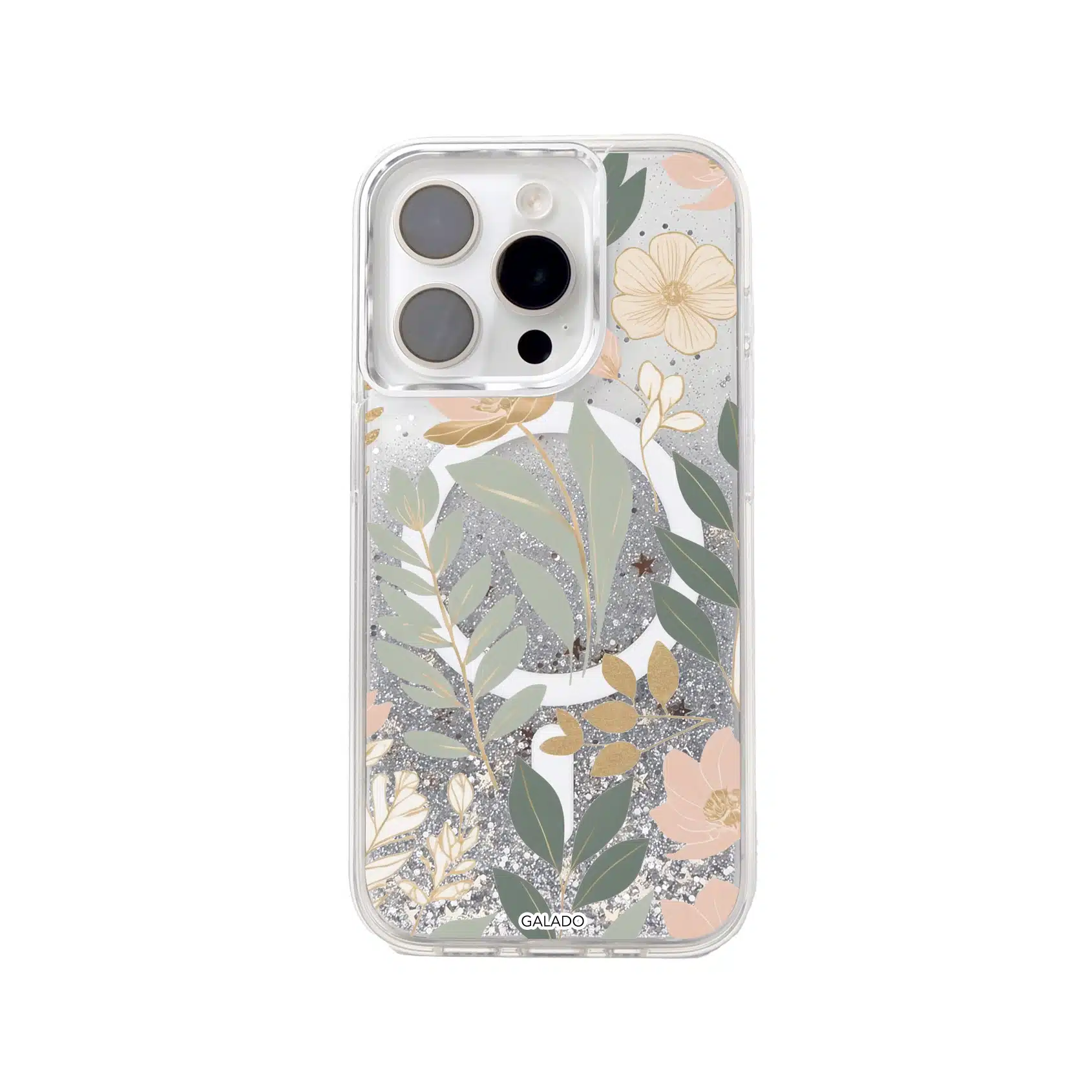 Sparkle Elite Silver (Pastel Floral) phone case - GALADO Malaysia