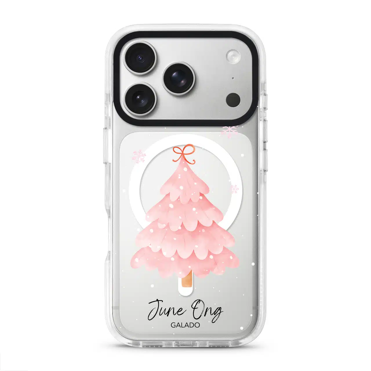 Frosted Pink Christmas phone case - GALADO Malaysia