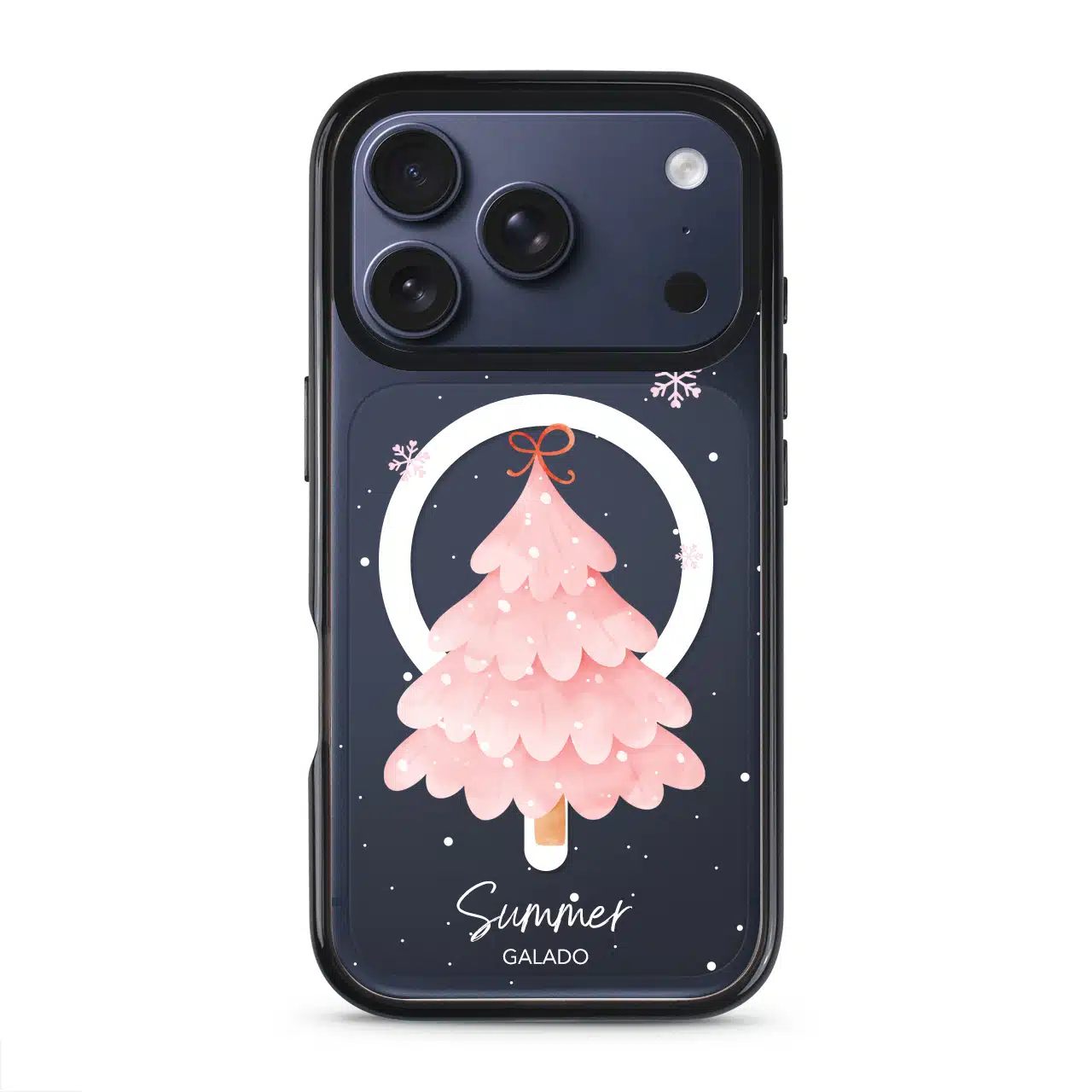 Frosted Pink Christmas phone case - GALADO Malaysia