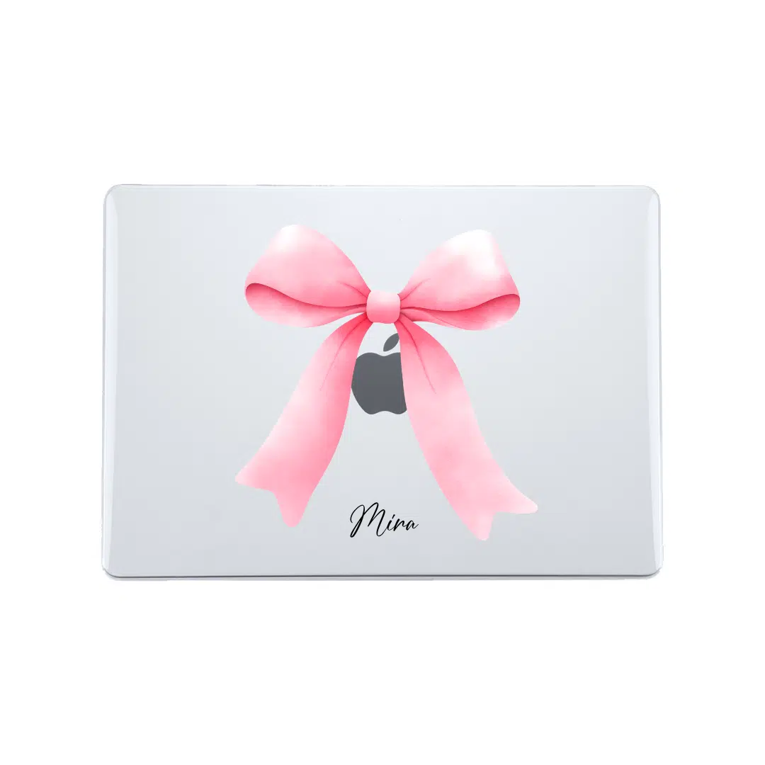 GALADO Heara Pink Bow MacBook case with coquette ribbon design Malaysia