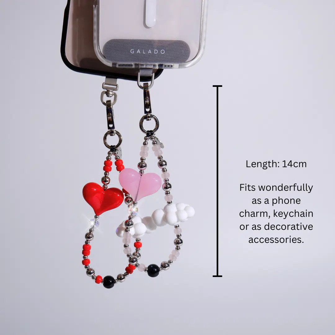 Hearts In The Clouds (Red) Charm - GALADO Malaysia