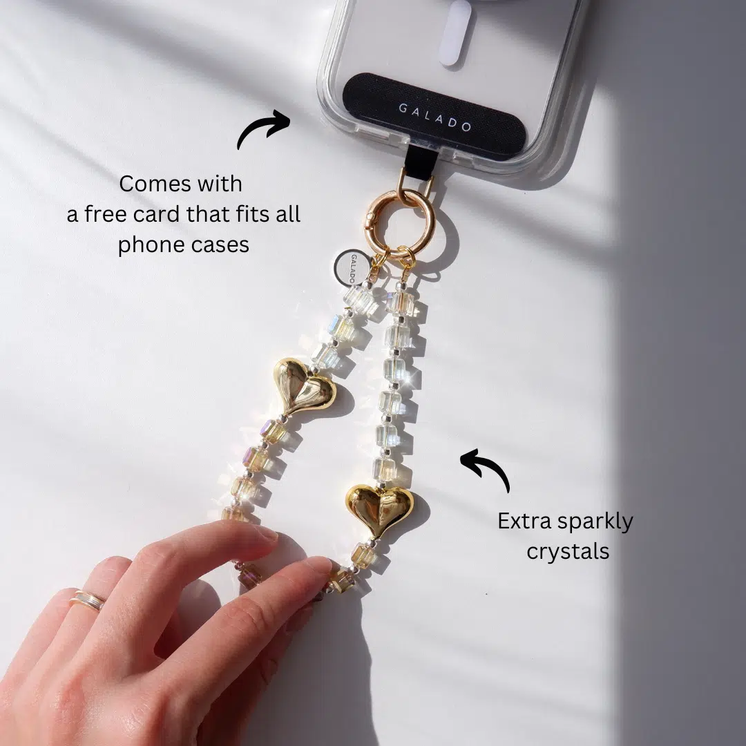 Golden Hearts Phone Charm - GALADO Malaysia