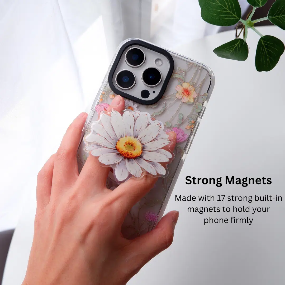 GALADO x Farah Latifi Daisies MagSafe phone grip with floral art Malaysia