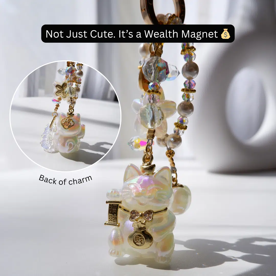 Pearly Fortune Cat Charm - GALADO Malaysia