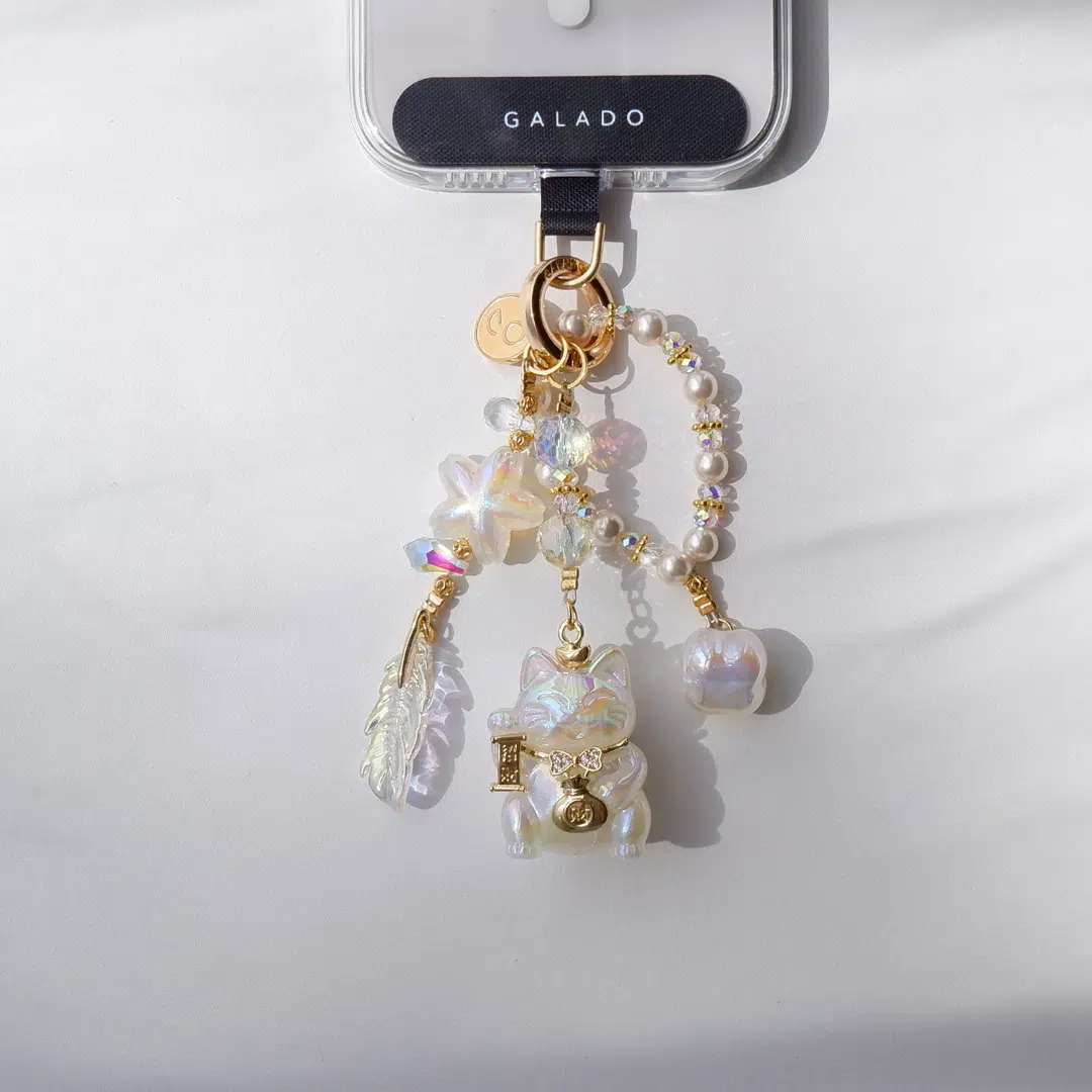 Pearly Fortune Cat Charm - GALADO Malaysia