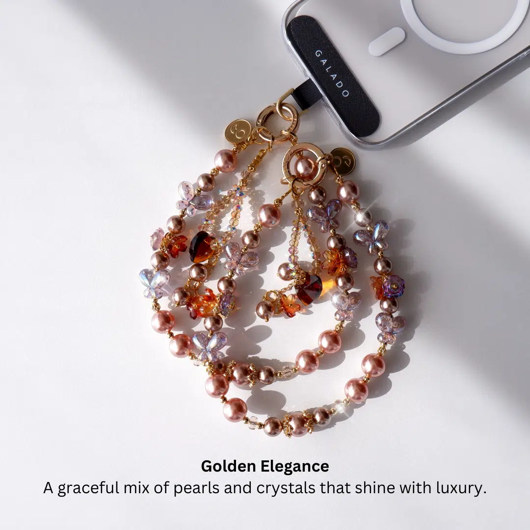 Golden Papillon Phone Charm - GALADO Malaysia