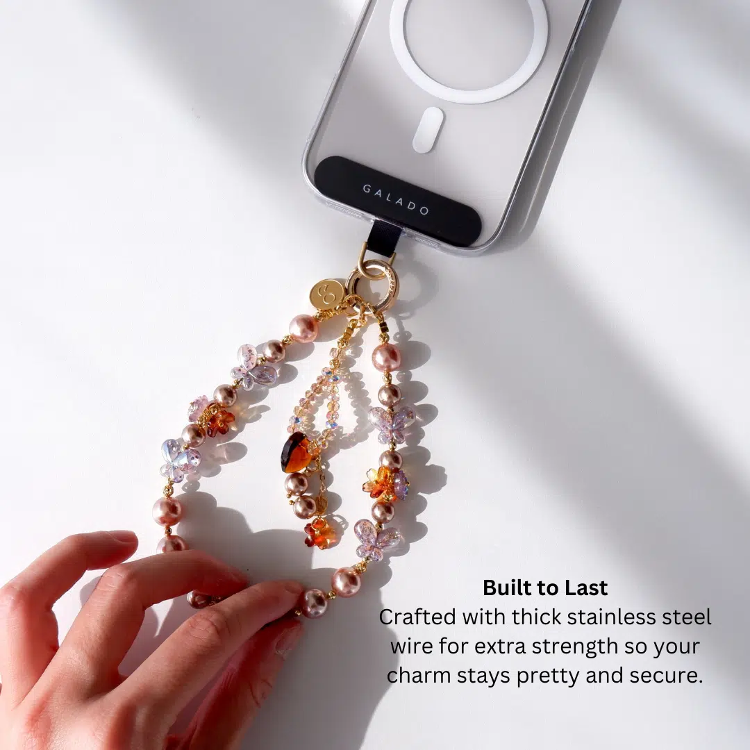Golden Papillon Phone Charm - GALADO Malaysia