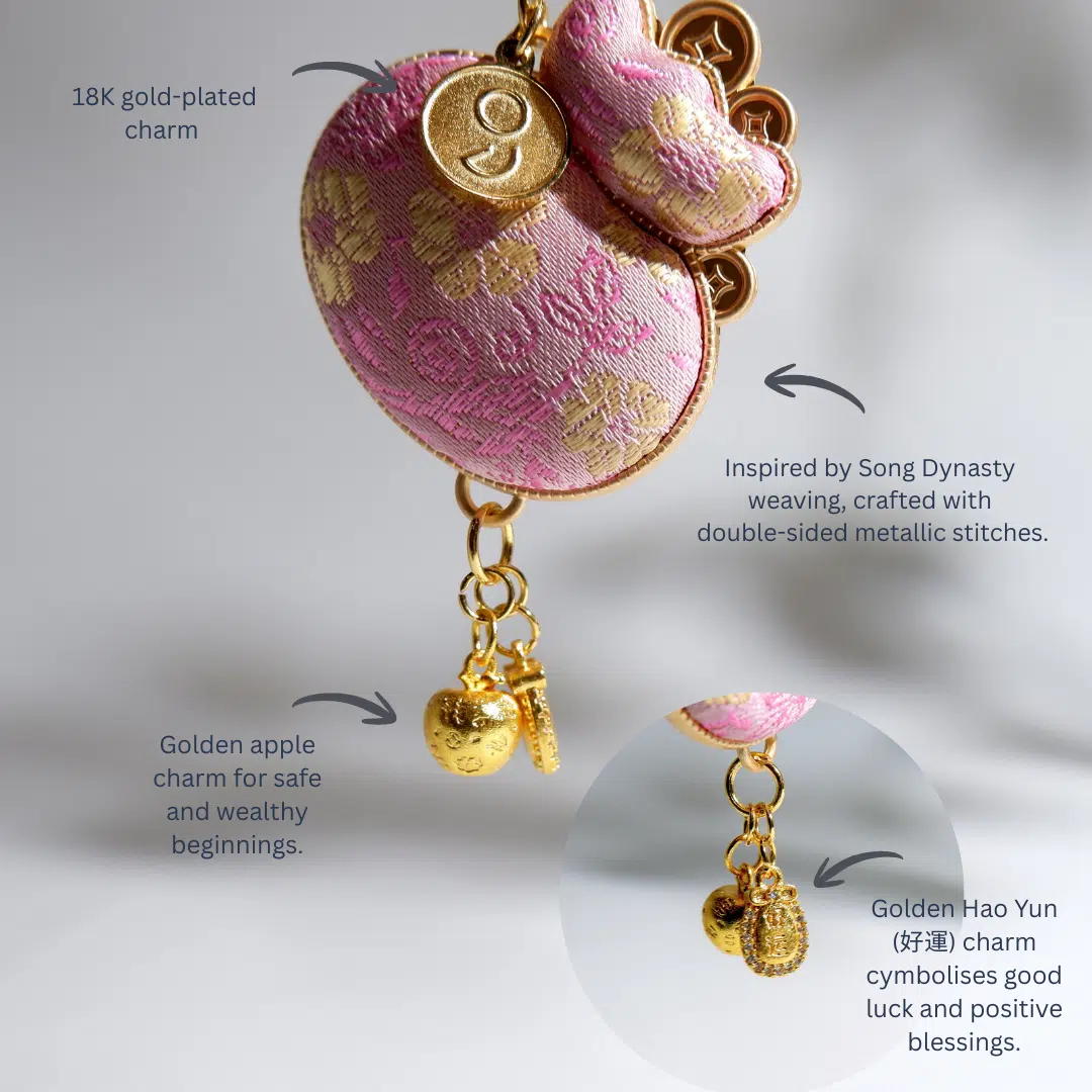 Pink Fortune Pouch Charm - GALADO Malaysia