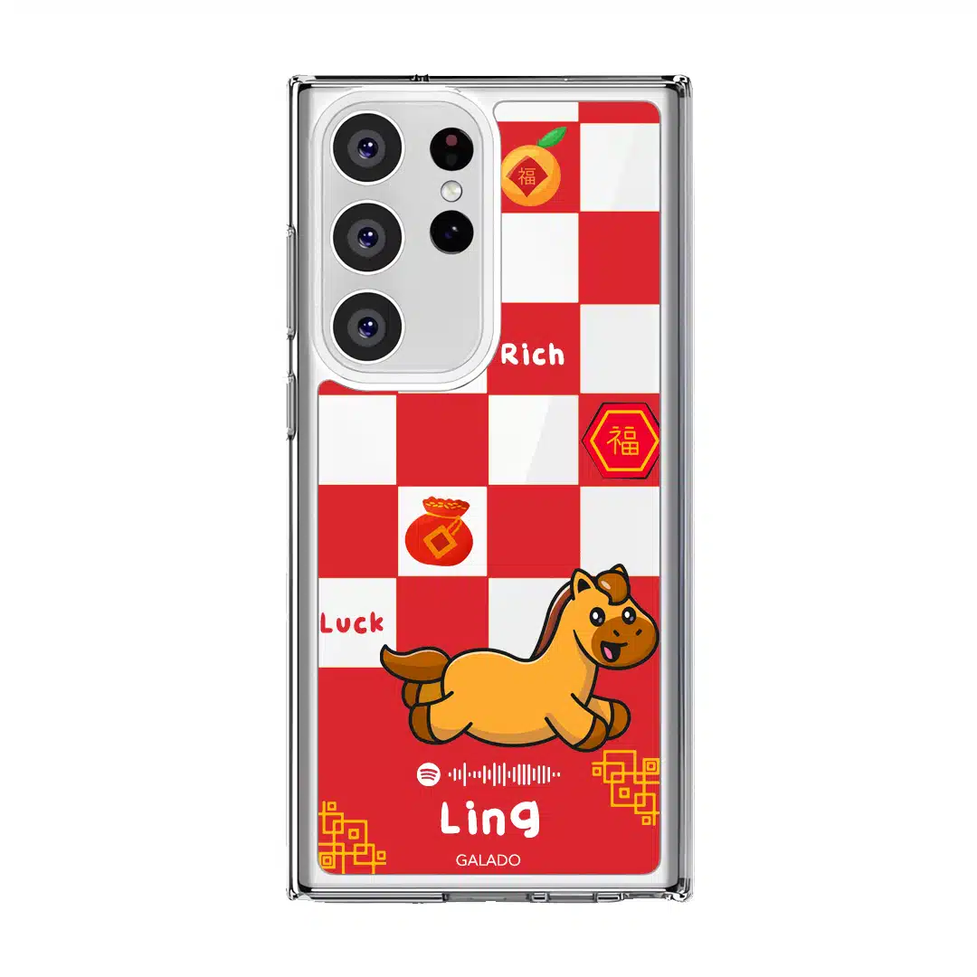 Fortune Checkered Horse phone case - GALADO Malaysia
