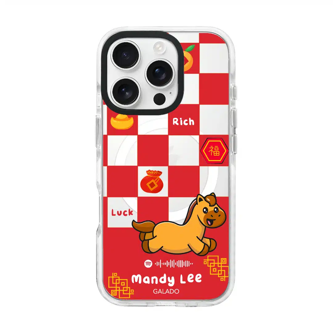 Fortune Checkered Horse phone case - GALADO Malaysia