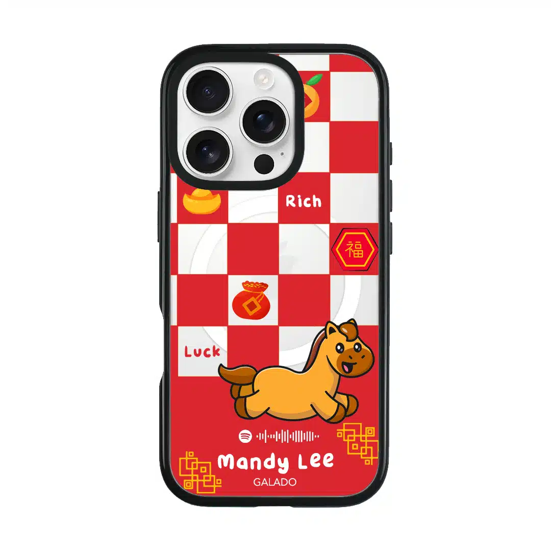Fortune Checkered Horse phone case - GALADO Malaysia
