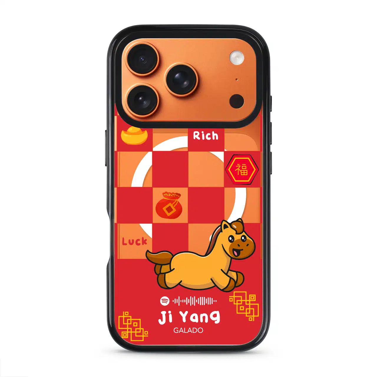 Fortune Checkered Horse phone case - GALADO Malaysia