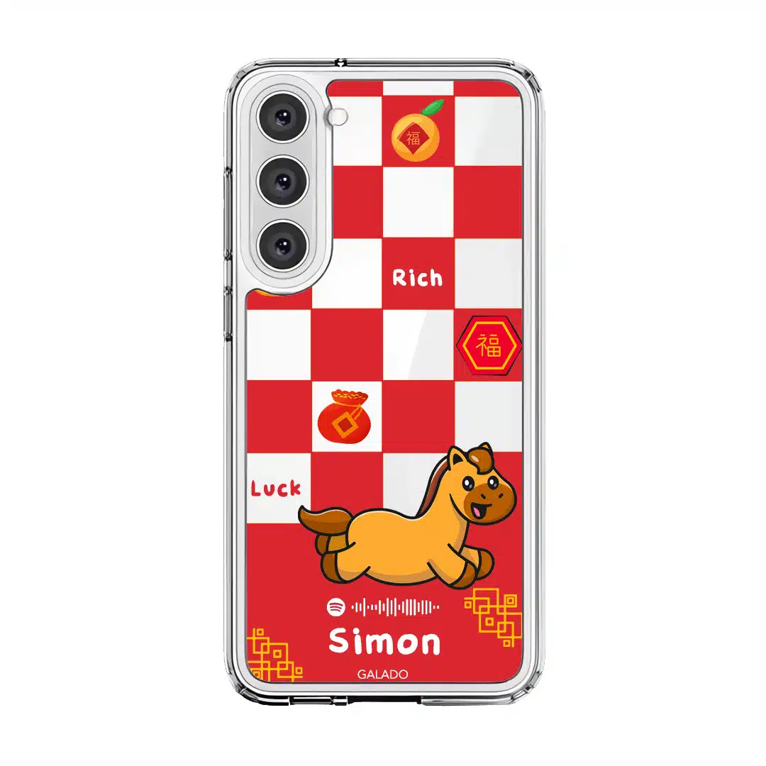 Fortune Checkered Horse phone case - GALADO Malaysia