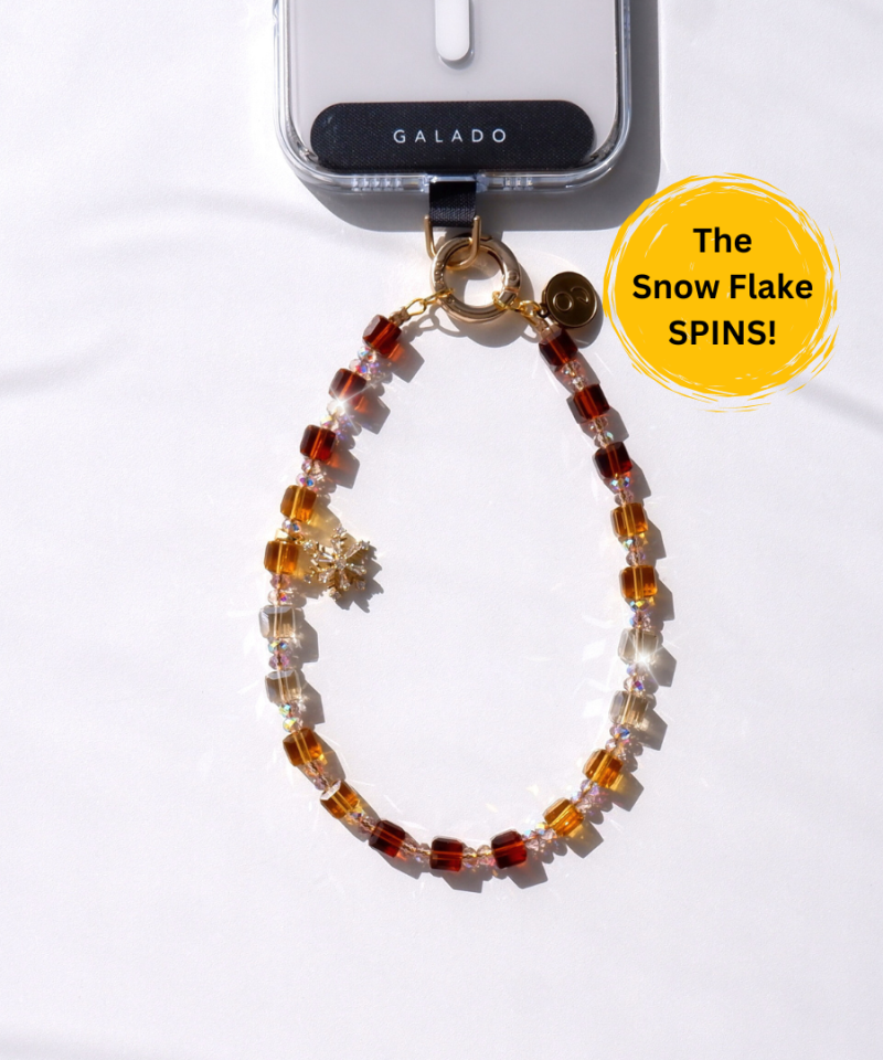 Golden Ember Phone Charm