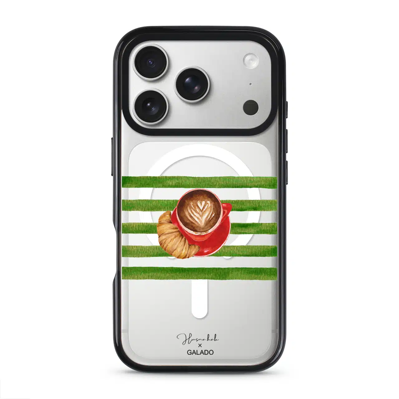 HusnaHak.art - Latte and Croissant phone case - GALADO Malaysia