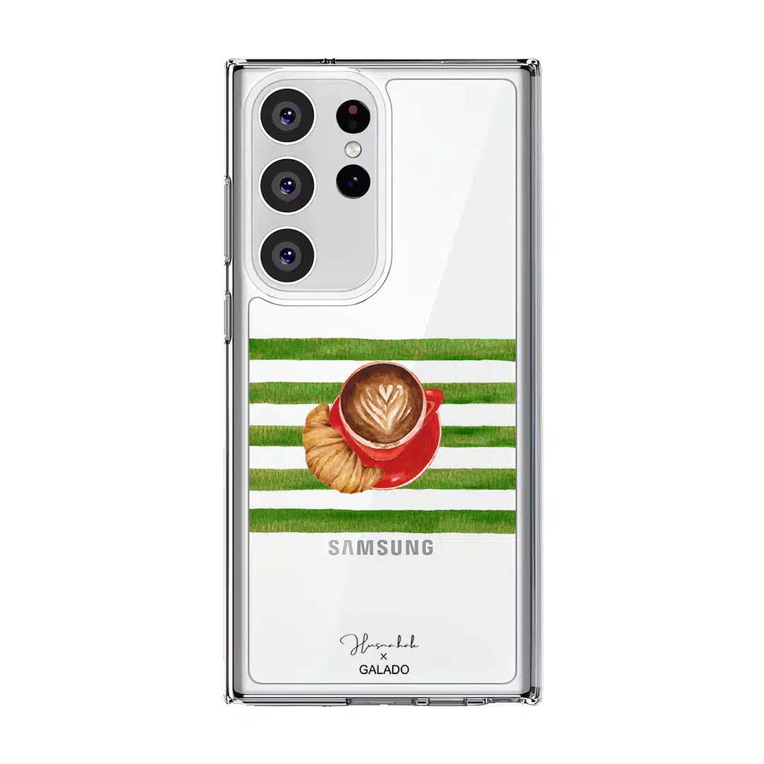 HusnaHak.art - Latte and Croissant phone case - GALADO Malaysia