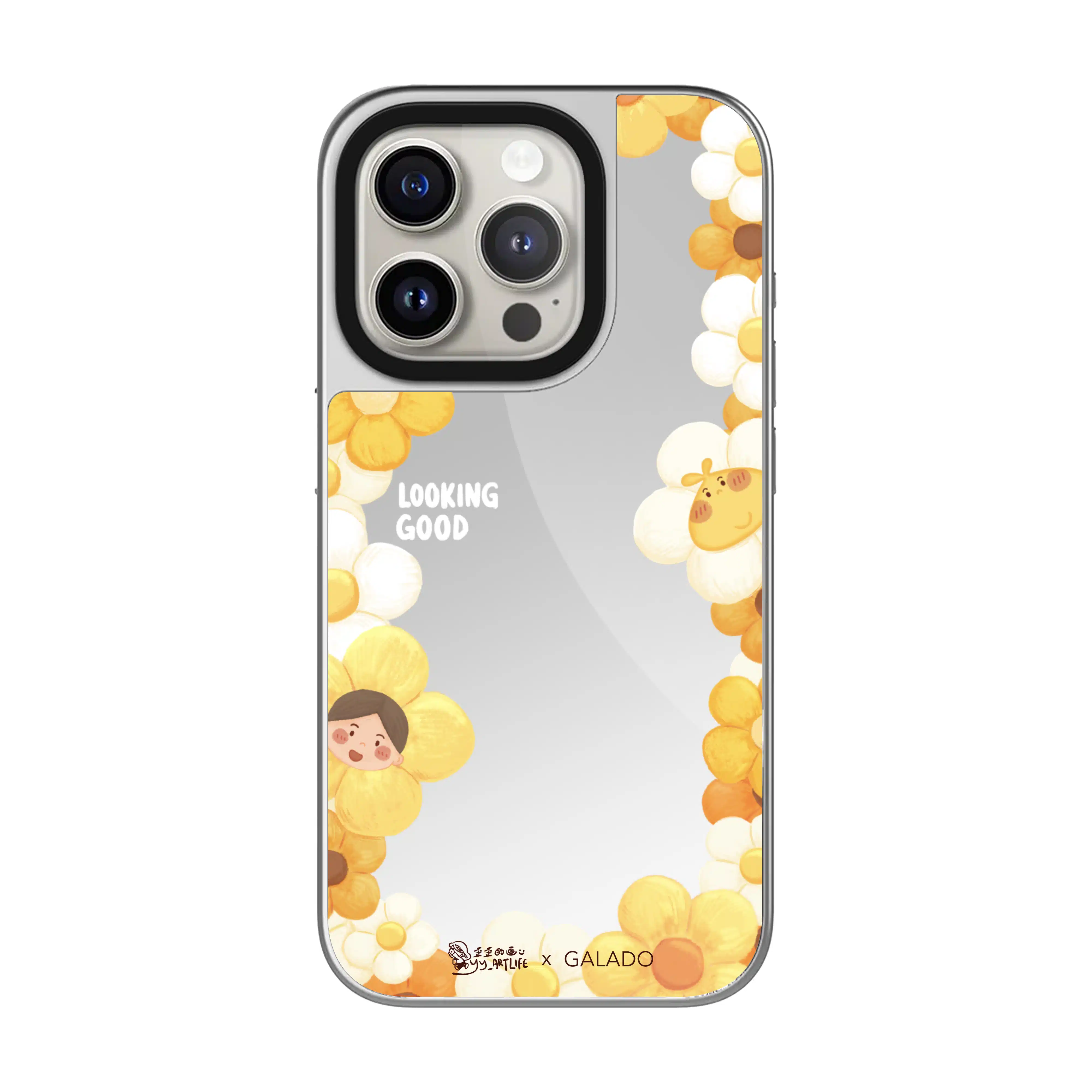 Silver Mirror - YY_Artlife - Looking Good Daisies phone case - GALADO Malaysia
