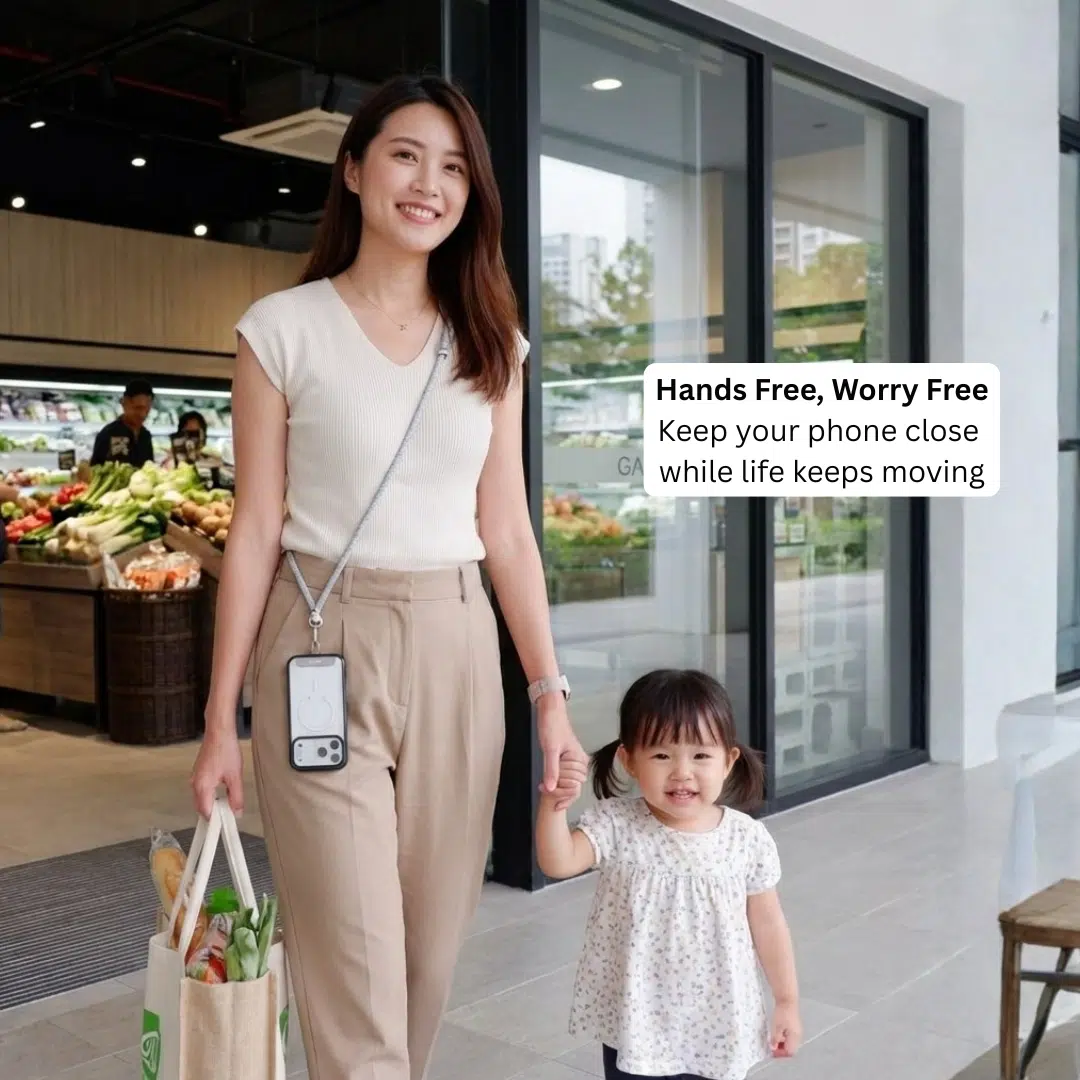 Crossbody Phone Strap - Soft Steel (7mm) - GALADO Malaysia