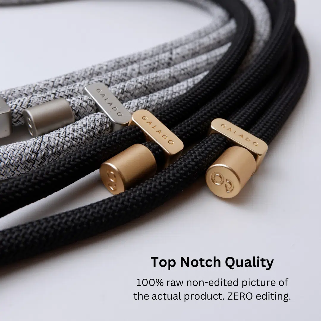 Crossbody Phone Strap - Black (7mm) - GALADO Malaysia