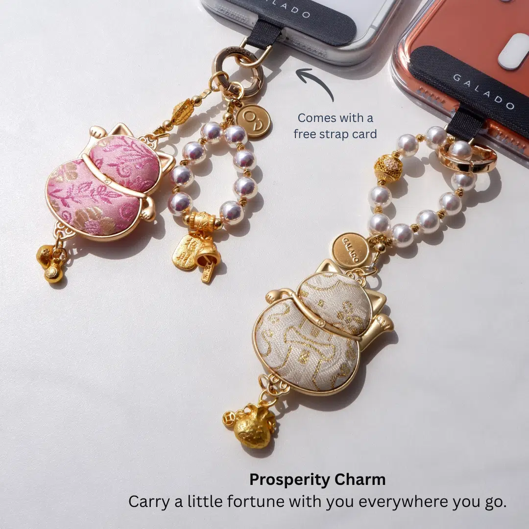 Blooming Fortune Cat Charm - GALADO Malaysia