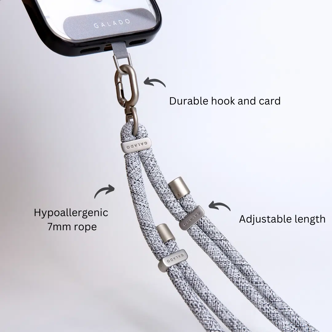 Crossbody Phone Strap - Soft Steel (7mm) - GALADO Malaysia