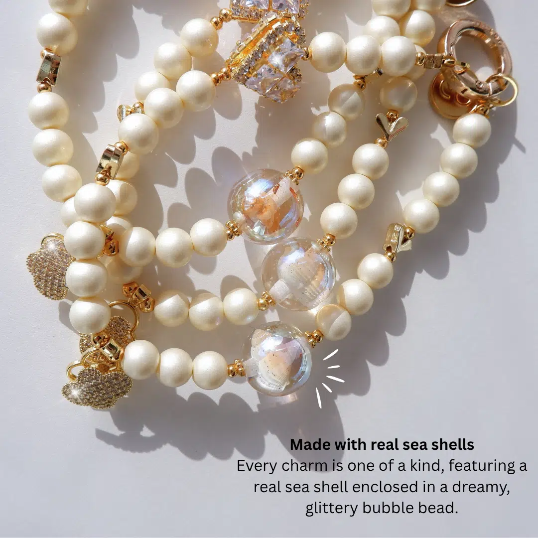 Ivory Clover Phone Charm - GALADO Malaysia