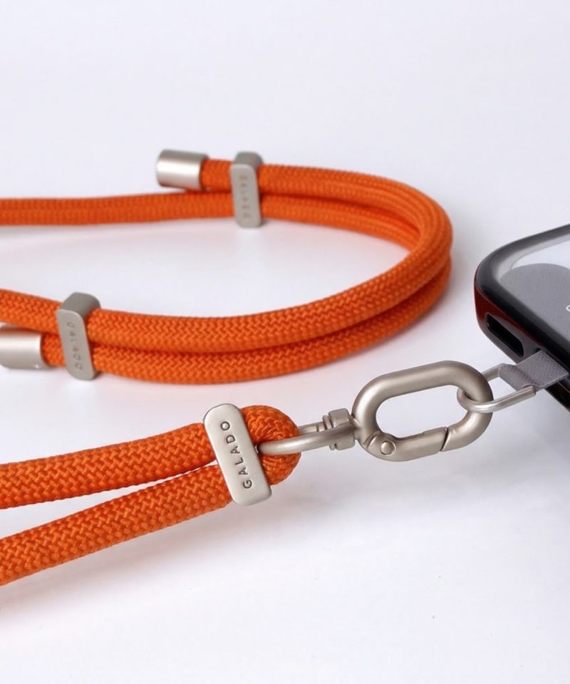 Crossbody Phone Strap - Orange (7mm)