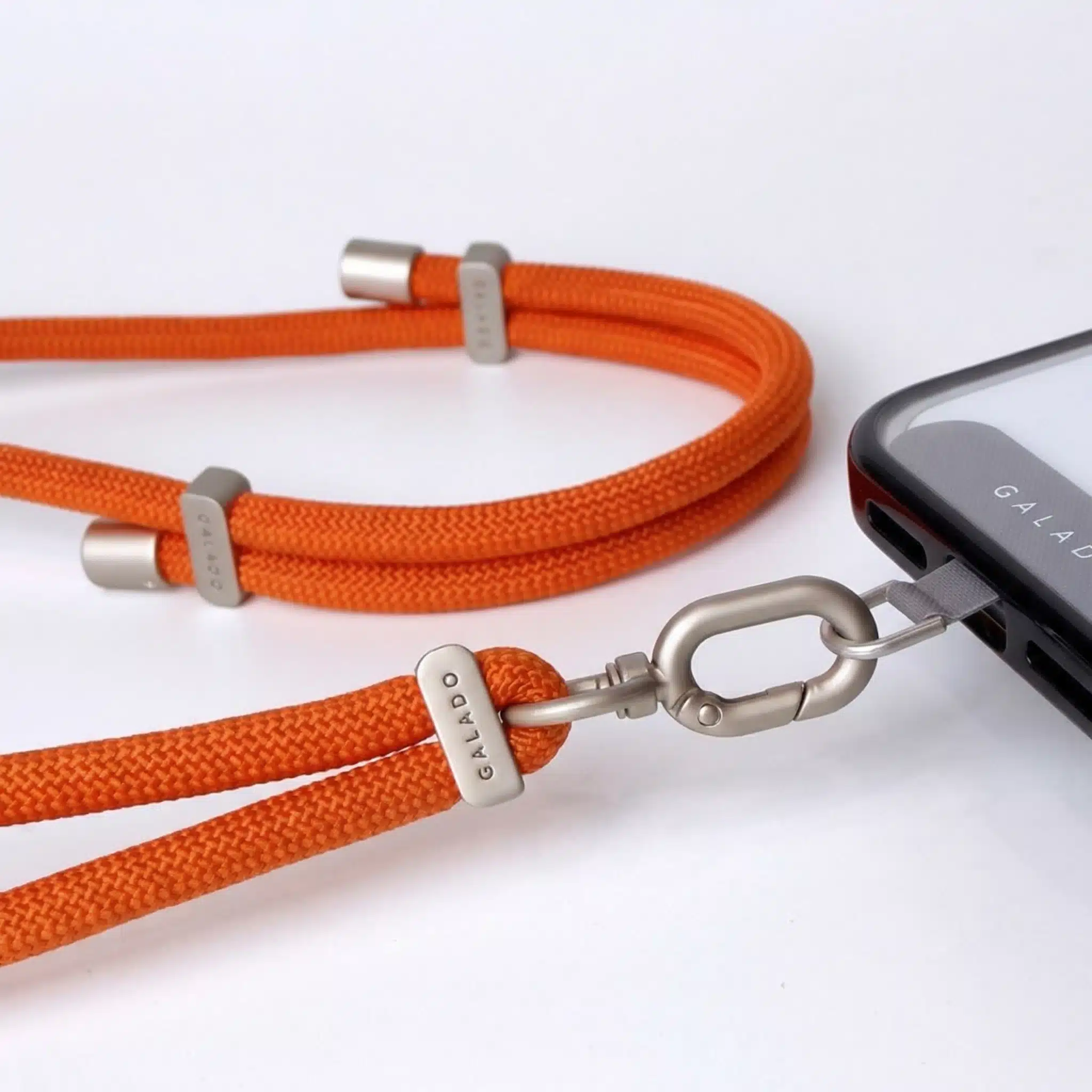 Crossbody Phone Strap - Orange (7mm) - GALADO Malaysia