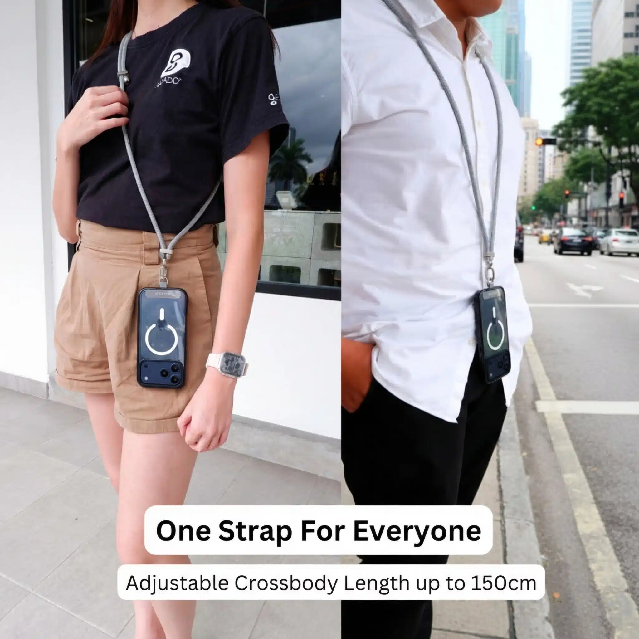 Crossbody Phone Strap - Soft Steel (7mm) - GALADO Malaysia