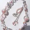 Aetheria glow in the dark phone charm with blush pink crystal beads - GALADO Malaysia