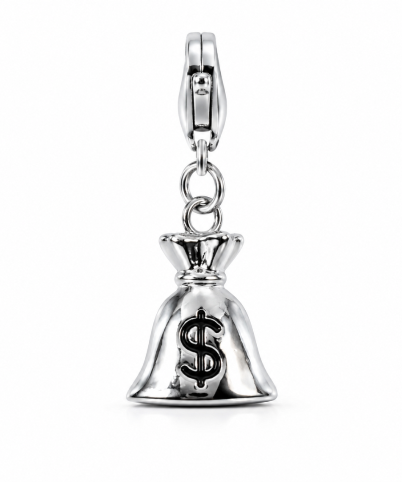 Clip-On Charm (Silver Money Bag) | GALADO Malaysia