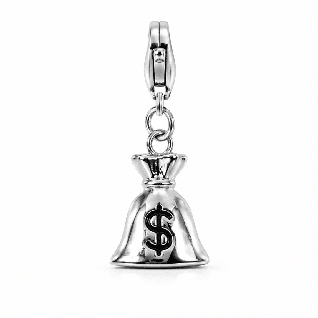 Clip-On Charm (Silver Money Bag) | GALADO Malaysia