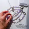 Lilac Snowflake Phone Charm — back view