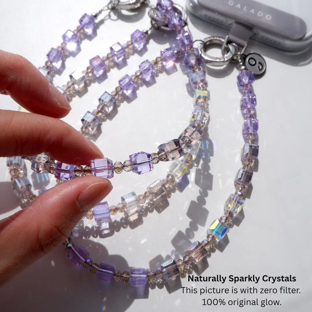 Lilac Snowflake Phone Charm — alternate view