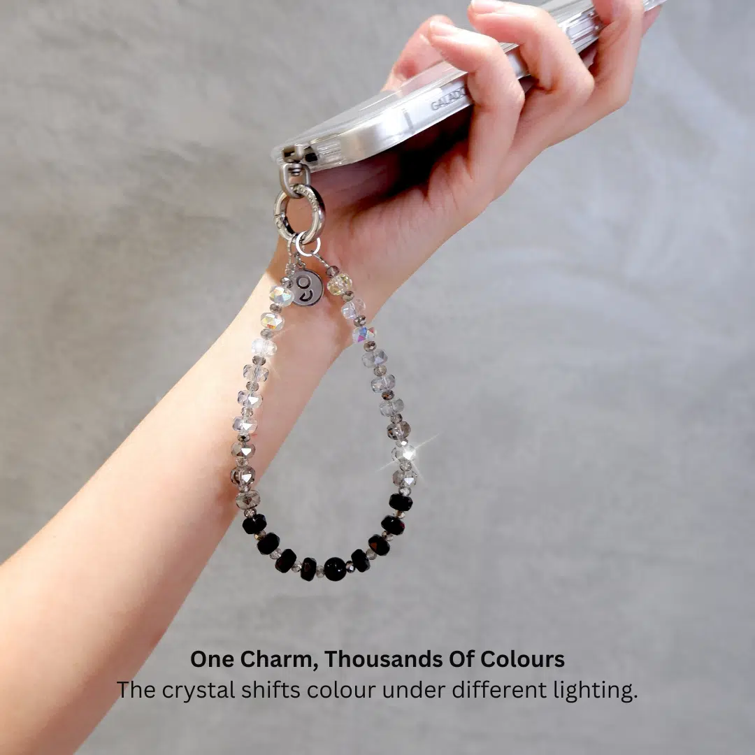 Mini Luxe (Midnight) Phone Charm — back view