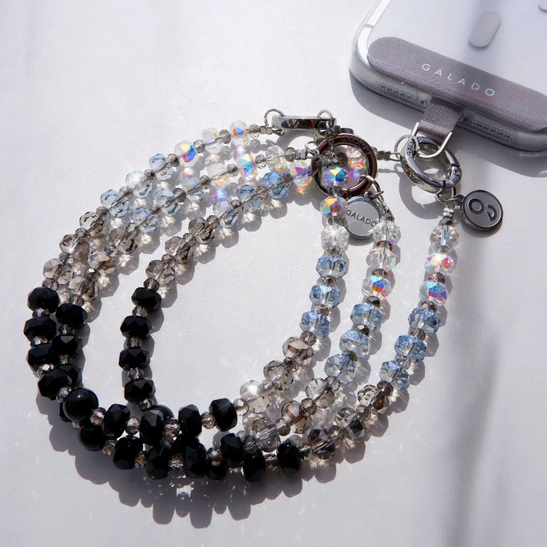 Mini Luxe (Midnight) Phone Charm — in hand
