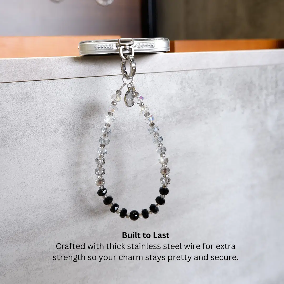 Mini Luxe (Midnight) Phone Charm — packaging view