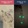 Aetheria glow in the dark phone charm with blush pink crystal beads - GALADO Malaysia