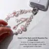 Aetheria glow in the dark phone charm with blush pink crystal beads - GALADO Malaysia