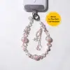 Aetheria glow in the dark phone charm with blush pink crystal beads - GALADO Malaysia