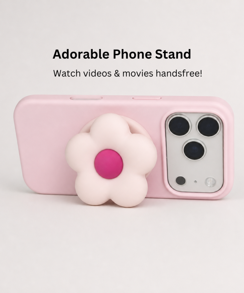 Puffy Flower Grip - Pink — alternate view